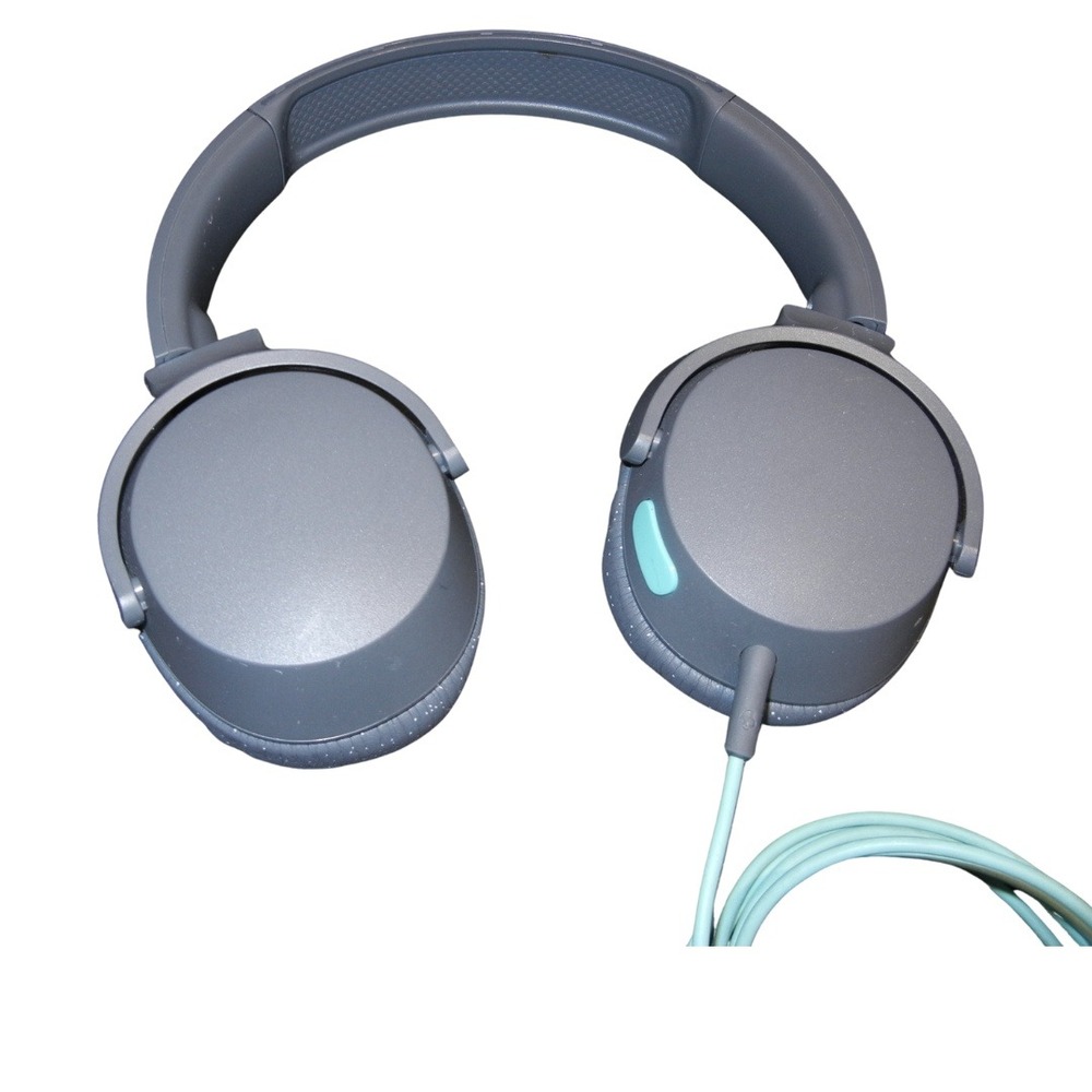 Skullcandy Hesh 2 Wired Headphones Gray Teal Dot Pattern 3.5mm Jack